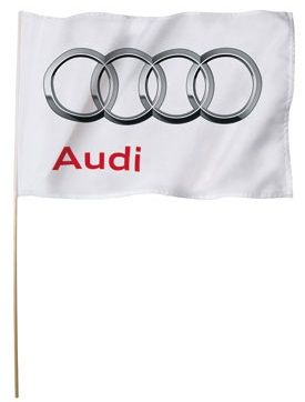 Маленький флаг Audi flag 90x60cm, white