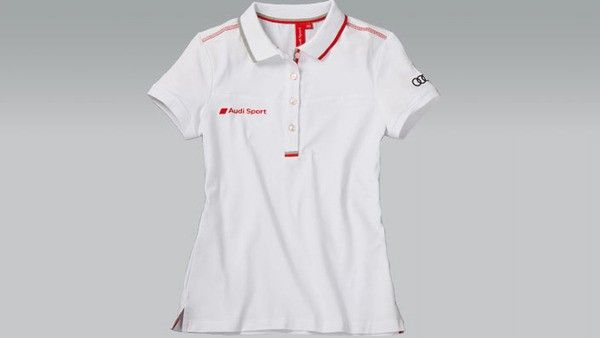 Женская одежда - Поло женское Poloshirt, Audi Sport, weiss, L