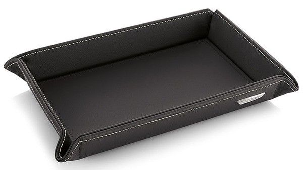 Кожаный лоток для бумаги Audi exclusive черного цвета